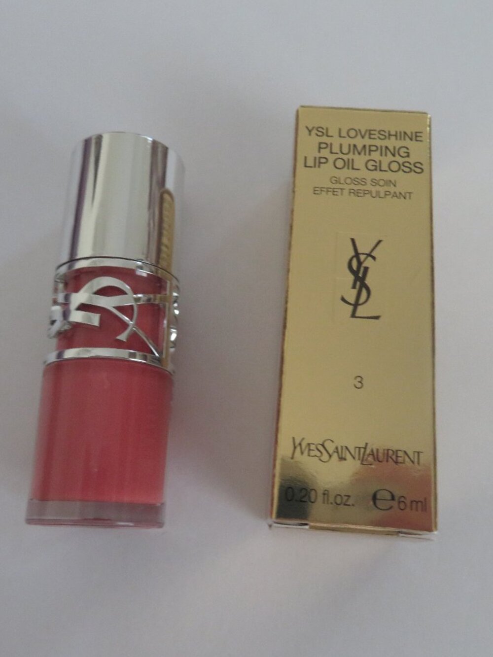 YSL Loveshine Plumping Lip Oil Gloss -  03 Mellow Mallow, NWT